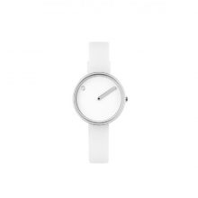 Horloge wit/staal 30mm